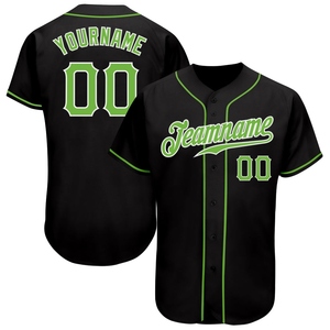Wholesale Best Selling OMMIZ INDUSTRY Custom Black <b>Neon</b> <b>Green</b>-White Authentic Baseball Jersey - Product Image 1