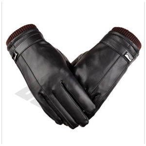 <b>Men</b> Women's Waterproof Breathable <b>Thermal</b> Touch Screen Full-Finger Wrist-Length Lambskin Leather Dressing Gloves - Product Image 2