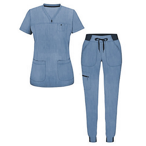 Women Cotton V Neck <b>Scrubs</b> <b>Set</b> Stylish Nursing Uniform Soft Comfortable Medical Wear Stylish Women Nursing <b>Scrubs</b> <b>Set</b> - Product Image 1