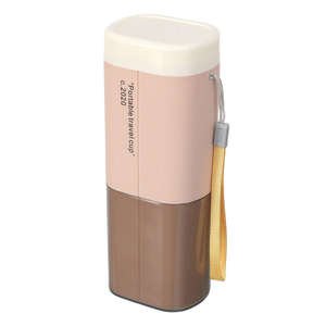 Estuche y Portavasos Portátil de Plástico para Cepillo de Dientes con Vaso para Enjuague Bucal, Duradero y Fácil de Limpiar, Organizador de Viaje y Baño - Product Image 1