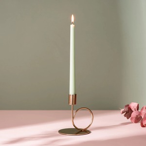 Modern <b>Brass</b> <b>Candlestick</b> Holders Set with Glass Shades for Home Decoration - Product Image 6