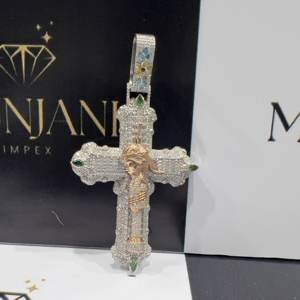 MI Iced Custom Cross Hip Hop Luxury Lab Grown Rose Gold Brilliant Cut IGI Certified <b>Diamond</b> <b>Pendant</b> <b>Charms</b> Men's - Product Image 4