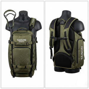 Bolsa de Lacrosse TAISON SPORTS de 30-40L, Fabricada con Tela Oxford PU Premium de 420 GSM, Color Naranja y Negro, con Logotipo Bordado Personalizado - Product Image 6