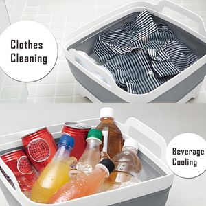 Lavabo Pieghevole da 9L/2.4 Galloni con Tappo di Scarico, Lavandino Portatile Salvaspazio, Bacinella Pieghevole con Rubinetto per Prodotti da Bagno - Product Image 4