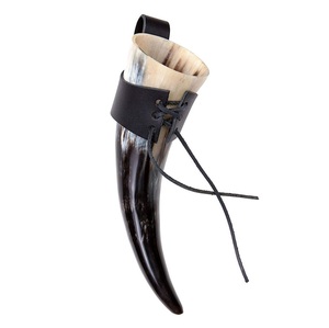 Corne à boire viking authentique fabriquée à la main avec étui en cuir véritable - Product Image 6