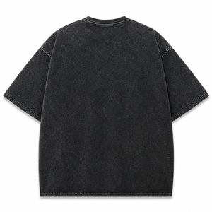 Vintage Acid Wash Oversized T Shirt Streetwear Men Graphic Print Heavy Cotton Drop Shoulder Unisex Custom Logo 2026 Fashion <b>Tee</b> - Product Image 5