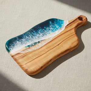 Planche à découper en bois d'acacia et résine de haute qualité pour cuisine, hôtel, restaurant – Planche à découper en bois époxy pour fromage et légumes - Product Image 3