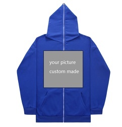 Nice Youpin 100% coton haute qualité surdimensionné blanc sweat à capuche zippé Vintage doux pull personnalisé intégral Ziphoodie - Product Image 6