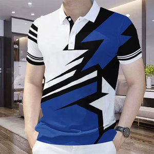 Chemise à manches longues pour homme, design imprimé 3D coloré, 100% polyester, respirante, décontractée, manches courtes pour l'été - Product Image 2