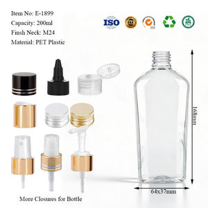 Cylinder Plastic Wholesale Empty <b>200ml</b> Flip Top Cap Skin Care Serum Shampoo Transparent Squeeze <b>Bottle</b> - Product Image 6