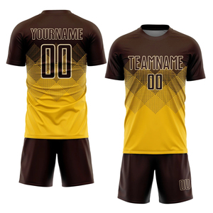 Ensemble de maillots de football rayés rouge et bleu de haute qualité personnalisés, en polyester respirant, uniforme sportif pour hommes, vêtements d'équipe pour adultes, logo personnalisé - Product Image 1