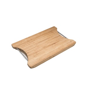 Tabla de cortar de madera con forma Rectangular, nuevo diseño, con asas de Metal, para boda y fiesta, para ensalada - Product Image 1