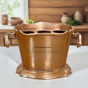 Seau à glace rustique en métal grande capacité, couleur argent antique, pour champagne et boissons, idéal pour les fêtes et événements - Product Image 6