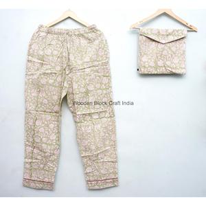 Women 2-Piece Lounge Set Printed Floral Pattern Full Sleeve O-Neck Soft Woven Summer 100% Cotton <b>Pajama</b> Sets Night Wear Gift - Product Image 4