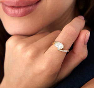 14K Oval Cut Lab Grown Diamond <b>Vintage</b> <b>Gold</b> Plated IGI Certified Wedding & Anniversary <b>Ring</b> - Product Image 5