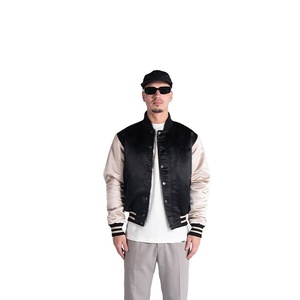 Chaqueta Varsity para Hombre y Mujer, Diseño Clásico, Impresión de Logotipo Personalizado, Impermeable, Transpirable, Botones de Cristal Vintage para Equipos Deportivos - Product Image 2