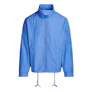 Veste coupe-vent légère pour homme, couleur unie, respirante, décontractée, tendance, avec fermeture éclair, grande taille. - Product Image 4