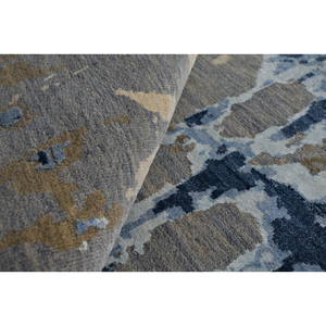 Modern Hand-Knotted Wool <b>Rug</b> Abstract Geometric <b>Grey</b> Blue Low Pile Shaggy Area Carpet for <b>Living</b> <b>Room</b> Bedroom Hotel Custom Size - Product Image 4
