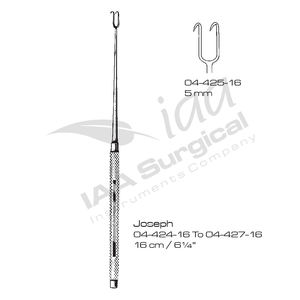 ตะขอผ่าตัดแบบสองง่ามของเยอรมัน ยี่ห้อ Steel General Surgery Gillies สำหรับศัลยกรรมประสาทและผิวหนัง รุ่น Joseph - Product Image 3