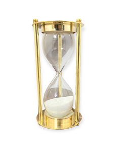 Shiny Brass Hourglass <b>Sand</b> <b>Timer</b> Luxury Desk Accessory - Product Image 2