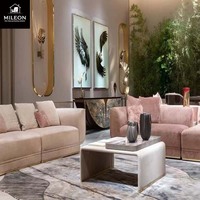 Ensemble de canapés modulaires personnalisés pour salon, hôtel, salle d'exposition, meubles de salon en tissu, canapé moderne, combinaison de canapés pour salon
