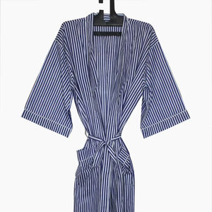 Bata Kimono de Algodón Suave y Transpirable con Estampado de Dibujos Animados para Mujer, Camisón de Verano Hecho a Mano ODM con Cuello en V, Cintura Elástica y Largo hasta la Rodilla - Product Image 1