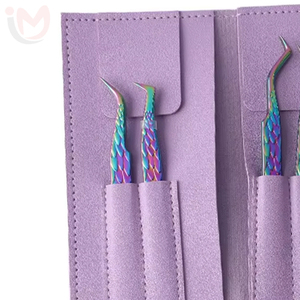 Pinzas para Pestañas, Juego de 5 Pinzas para Extensiones de Pestañas, Acero Inoxidable Japonés, Punta Curva y Lisa, 5 Pinzas para Pestañas 90 - Product Image 3