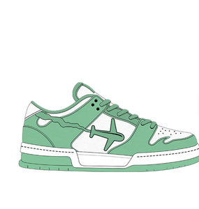 Zapatillas Deportivas de Lona Verde y Blanca Unisex con Suela de Goma y Entresuela de EVA para Entrenamiento Físico - Product Image 1