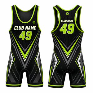 Singlet de Lucha Unisex Personalizado, de una Pieza, con Estampado Digital, Ajustado, Ligero, Duradero, de Secado Rápido, Transpirable y Elástico, 100% Poliéster - Product Image 1