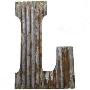 Letra V de Metal Corrugado Galvanizado Rústico, Decoración de Pared, Letrero Alfabético Industrial Vintage Grande para Diseño de Casa de Campo, Hogar y Jardín - Product Image 2