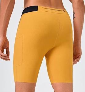 Pantalones Cortos Deportivos de Compresión para Hombre, Tipo Cargo, Tejido de Poliéster/Algodón, Color Sólido, para Gimnasio, Ciclismo, Running, Ajustados, Servicio OEM - Product Image 5