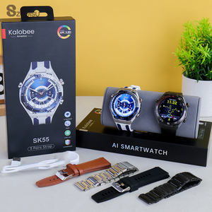 SK55 Nuovo Smartwatch 5 per Uomo e Donna, Alta Qualità, 3 Cinturini, Schermo AMOLED 1.53, Impermeabile IP68, Chiamate BT, Kalobee - Product Image 6
