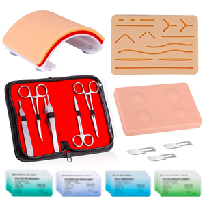 Kit d'entraînement aux sutures pour étudiants en médecine vétérinaire, instruments chirurgicaux en acier inoxydable, outils d'entraînement manuels pour les bases - Product Image 3