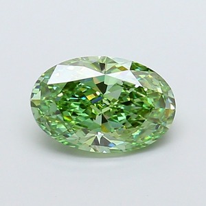 Diamant de laboratoire CVD ovale de 1,72 carat, vert vif fantaisie modifié, clarté VVS2, polissage excellent, pierre précieuse en vrac en stock - Product Image 6