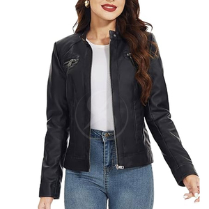 Chaqueta de Cuero para Mujer Hecha en Pakistán con Materiales de Alta Calidad, Ropa de Exterior para Mujer - Product Image 2