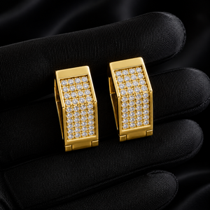 Lab Grown Diamond 0.40 CTW Round Cut Diamond <b>Huggie</b> Hoop Earrings DEF VVS Pave Hoop Earring for Bridal Wedding Jewelry For Women - Product Image 1