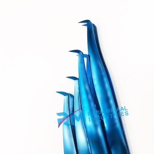 Pinzas para Extensión de Pestañas RMI, Color Azul Plasma, Agarre Liso, Acero Inoxidable, 10 mm, Antiestáticas, Juego de 9 Puntas Diferentes - Product Image 4