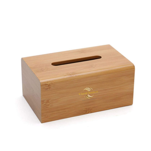 Caja de pañuelos de madera con logotipo personalizado, soporte de pañuelos de madera maciza natural para uso en hoteles y restaurantes - Product Image 2