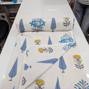 Hand Block Print Boho Jaipuri <b>Blanket</b> Dohar 100% Cotton Dohar Hand Block Printed Beautiful <b>Blanket</b> Soft Cotton Printed Dohar - Product Image 1