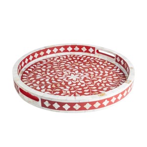 Plateau de service de luxe en nacre, fait main, incrusté de coquillages, plateau décoratif pour la maison, l'hôtel, le restaurant, pour le service et les cadeaux - Product Image 2