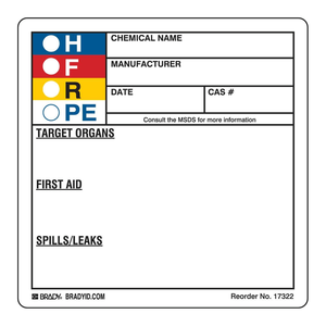 Etiquetas de Seguridad Brady HMIG, Duraderas, Resistentes al Agua, Anti-Rayaduras, para Identificación Química y de Fabricación - Product Image 2