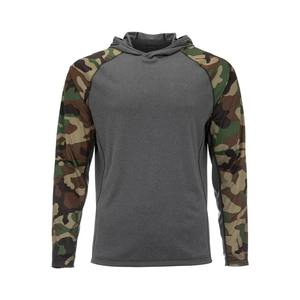 Men's Light color Long Sleeve Hooded Fishing Shirt Quick Dry UPF 50 Sun Protection Pullover <b>Top</b> Solid Color Adult Size - Product Image 2