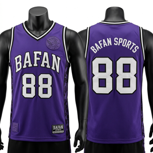 Camiseta 100% algodón para hombre, corte holgado, estampada, estilo jersey de baloncesto, 180 GSM, malla de poliéster suave, gris, negro, rojo, blanco, termoimpresa. - Product Image 4