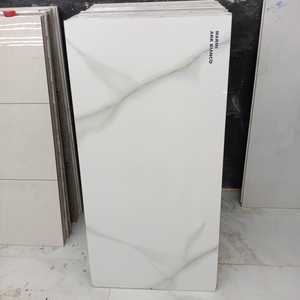 Azulejos de porcelana cerámica brillante negra lisa de 600x1200mm de alta calidad para uso en exteriores hechos en la India - Product Image 3