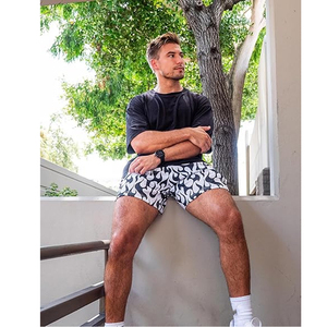 Premium Quality Wholesale Men's Mesh Shorts Vintage -Style Heavy Mesh Flame Pattern Custom Logo Drawstring Closure - Product Image 3