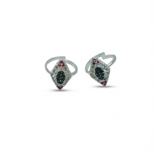 DIVYORO DIAMOND-PATTERN SILVER TOE <b>RING</b> - Product Image 1