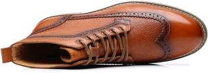 Men Genuine Leather High Ankle <b>Boots</b> Casual <b>Boots</b> Leather <b>Boots</b> Formal Shoes Informal Shoes Men Shoes Casual Design - Product Image 2