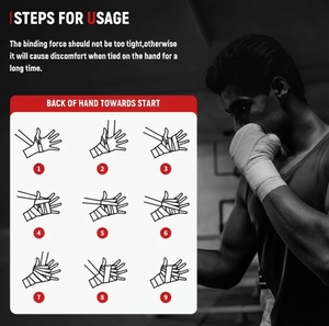 PROFIT SPORT Bandages de boxe auto-adhésifs, bande élastique de protection pour poignet, unisexe - Product Image 3