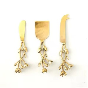 Ensemble de couteaux à fromage élégants en acier inoxydable, outils de coupe durables, ustensiles de cuisine et de service - Product Image 4