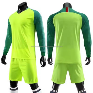 Ensemble de maillot de football orange pour homme, manches longues, col rond, polyester respirant, coupe athlétique, toutes saisons, impression sublimée - Product Image 3